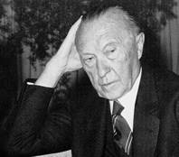 Die beiden Gegenspieler in Kalten Krieg um Deutschland: Konrad Adenauer...